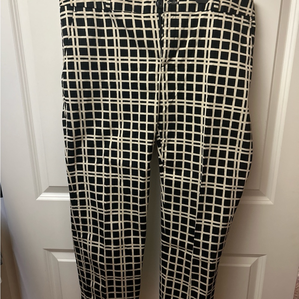 Banana Republic Black and White Grid Men's Dress Pants